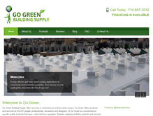 Tablet Screenshot of gogreenbuildingsupply.com